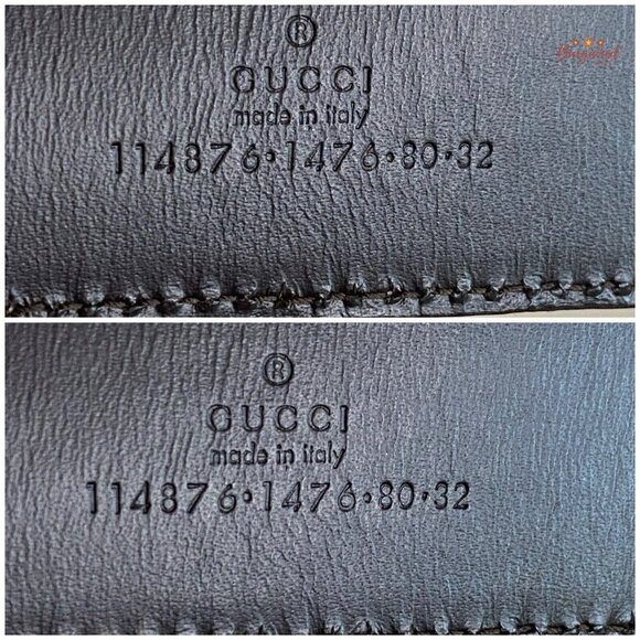 Authentic Gucci Cream Guccissima Leather Gold Interlocking G Buckle Belt 80/32 - Picture 7 of 13